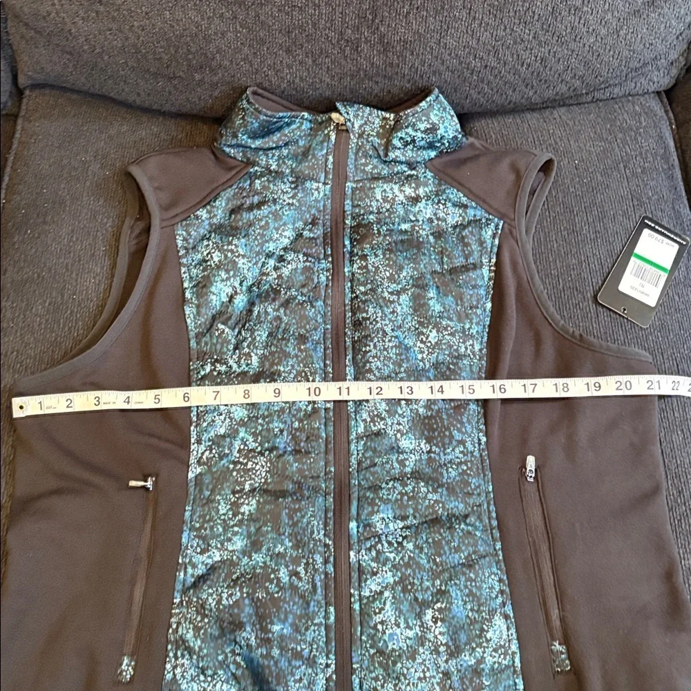 Marc New York Black Vest with Teal Patterned Front
